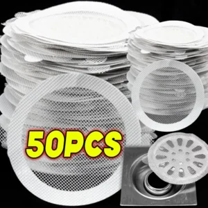 5/50PCS Disposable Floor Drain Sticker Anti-blocking Filter Screen Hair Catcher Drain Stopper Cover Kitchen Bathroom Accessories