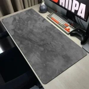 Large size table mat HD printing anti-slip design xxl desktop keyboard table mat gray series game mouse pad lock edge