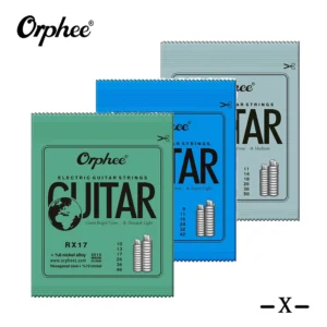 Orphee Electric Guitar Strings Set RX Series Hexagonal Carbon Steel 6 String for Electric Guitar Accessories Practice Use