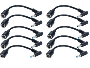 1/2/5/10PCS Connector Converter 7.4mm to 4.5mm Adapter Cable for HP Dell Smart Blue Tip for HP Adapter Replacement Power Cord