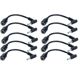 1/2/5/10PCS Connector Converter 7.4mm to 4.5mm Adapter Cable for HP Dell Smart Blue Tip for HP Adapter Replacement Power Cord