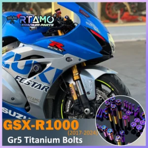 RTAMO Gr5 Titanium Windshield Bolt Yoke Nut Brake Pump Oil Tank Switch Screw Front Brake Disc Axle Caliper for Suzuki GSX-R1000
