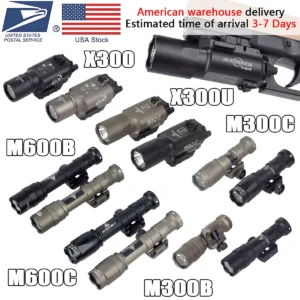 X300 US Warehouse Delivery Surefire X300 X300U Flashlight M600C M600B for 20mm Rail M300B M300C Perst-4 Scout LED Light