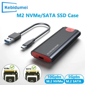 10Gbps M2 SSD Enclosure NVME SATA Dual Protocol M.2 to USB 3.1 SSD Adapter for NVME PCIE NGFF SATA SSD Disk Box for PC Laptop