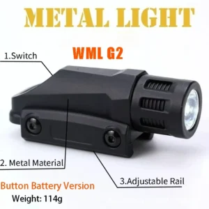 WML G2 M300 X600 Tactical Flashlight, Fits 20-22mm Rail, for toy, Hunting, Wargame, Low-Cost Cosplay&Outdoor Activities,Bicycle