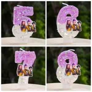 Hot Cute Girl Group Hunter's Digital Candle Numbers 0-9 Kids Birthday Cake Decoration Cartoon Party Supplies Accessory