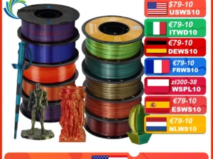 KINGROON Silk Dual-color PLA Filament 3D Printer 1.75mm 11/22 lbs Silk PLA Filament Plastic Materials 3D Printing Special Color