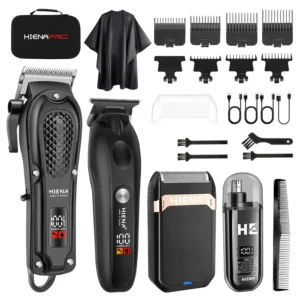 HIENA Pro Hair Clipper Set High Power Portable Cordless Hair Cutting Machine Men's Professional Electric Beard Shaving Razors