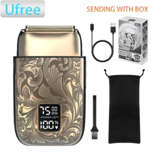 Ufree Close Shaver Electric Foil Shavers for Men, 3-Speed Electric Razor,  Home appliance, Face Shaving Beard Trimmer with LCD