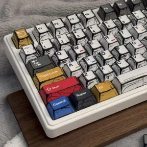 Comic Style Colorful Mixed Light Keycaps Original Factory Height 136 Keys Set Classic Minimalist Style Machine Keycap Decoration