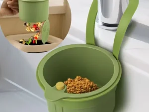 Press-Type Drain Basket: Food Strainer & Sink Organizer, Multi-Functional for Kitchen & Bathroom Use