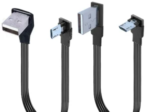 5cm-300cm super flat flexible straight up, down, left, right angled 90° USB Micro USB Plug to USB Plug Data Cable 1m 2m
