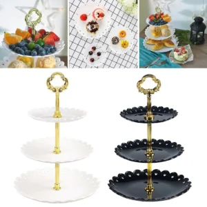 3 Layer Cake Stand Fruit Plate Tray Display Birthday Party Dessert Wedding
