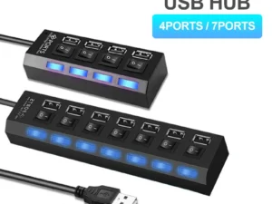 USB HUB 4/7 Port Multiple Expander With ON/OFF Switch Multi USB Splitter Hub 4ports 7ports Adapter Computer Accessories