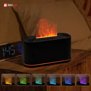 Aroma Humidifier Mini Air Humidifier for Home Bedroom Flame Essential Oils Diffuser Desktop Fragrance Diffuser with Night Light