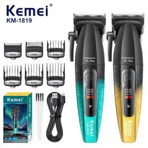 Kemei 1819 Electric Hair Clippers Men Professional Rechargeable Cordless Hair Cutting Machine High Quality Hair Trimmer Barber