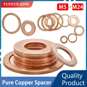 M5 M6 M8 M10 M12 M14 M16 M18 M20 M22 M24 Solid Pure Copper Oil Plugs Washer O-Ring Gasket Motorcycle Sump Flat Sealing Spacers