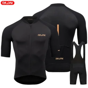 Raudax Team 2024 Men Summer Short Sleeve Cycling Jersey Set MTB Maillot Ropa Ciclismo Bicycle Wear Breathable Cycling Clothing