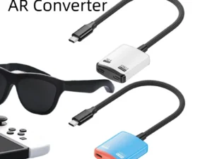 USB C to XREAL/VITURE One/RayNeo AR XR Smart Glasses 8K Display PD100W Fast Charging 2in1 Adapter for Switch Laptop Phone Game