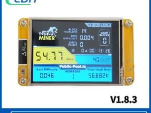 NerdMiner V2 Hashrate, Smart Display, Crypto Solo, Lottery, Nerd Miner, Bitcoin Miner ESP32-2432S028R, 49 K/S, 2.8 inch