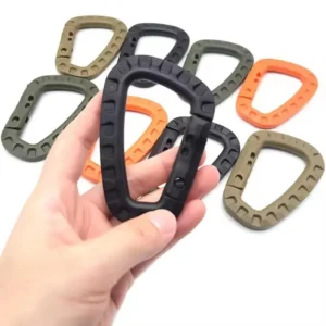 1/2/3/4pcs Outdoor Mountaineering Tactics Hanging Buckle Mountaineering Buckle Nylon Mountaineering Bag Hanging Key D Buckle