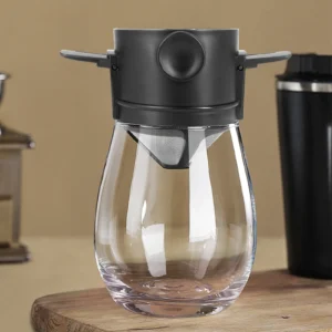 Folding Portable Hand Brewed Coffee Dripper Cone, for Drip Coffee and Tea with Stainless Steel Holder, No Filter Paper Ultra Fin