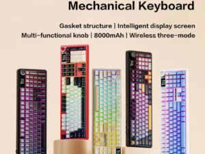 AULA F108Pro/F108 Wireless Bluetooth tri-mode connection, multi-functional display, Gasket structure, RGB lighting effects