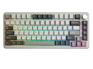 YUNZII B75 PRO 82-Key Wireless Mechanical Gaming Keyboard, Gasket Hot Swap Custom RGB 75% BT/Type-C/2.4G Creamy Knob Keyboard