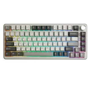 YUNZII B75 PRO 82-Key Wireless Mechanical Gaming Keyboard, Gasket Hot Swap Custom RGB 75% BT/Type-C/2.4G Creamy Knob Keyboard