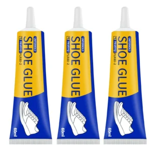Strong Shoe Glue 60ml, Waterproof Shoe Adhesive Fast Dry for Repair, Sneaker Boot Fix, Transparent Soft Resin DIY Craft Glue
