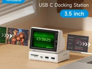 Hagibis 3.5inch IPS Mini Screen AIDA64 Mini PC CPU RAM HDD Data Monitor Display Sub Screen with USB C Hub for Laptop PC MacBook