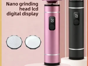 Rechargeable Electric Foot File with Adjustable Speed, Includes Sanding Discs and Nail Drill Bits