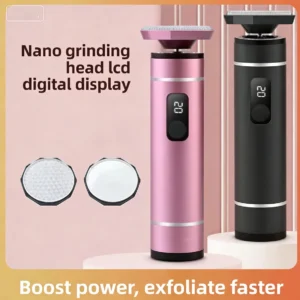 Rechargeable Electric Foot File with Adjustable Speed, Includes Sanding Discs and Nail Drill Bits
