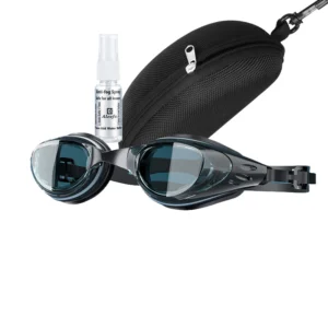 Custom Myopia Prescription Swim Goggles for Adult Kids, Anti-Fog,Left/Right Different  Power (-6.0 to Plano),  Adjustable Strap