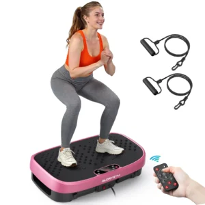 Magnetic Vibration Plate Exercise Machine Fat Burning 120 Levels 330lbs Portable Quiet Home Fitness APP Control Workout Platform for Home Gym Body Shaping Gift for Women Men
