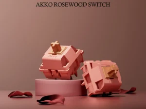 Akko Rosewood Switch 5 Pins 40gf Linear Switch Factory Lubed Deep Low-pitch Compatible with MX Mechanical Keyboard (45 pcs)