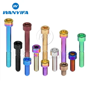 Wanyifa Titanium Bolts M6x 10 15 16 18 20 25 30 35 40 45 50 55 60 65mm Allen Hex Head Screw Fit Headset Cap Mountain Road Bike