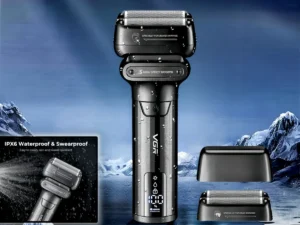 VGR Face Shaver Professional 0MM Foil Shaver 9000 RPM Shaving Beard Machine Electric Reciprocating Shaving Machine for Men V-368