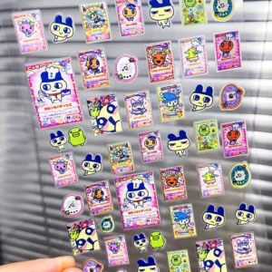 Kawaii Y2K Cute Pet Japanese Anime Self Adhesive Nail Sliders Pixel Style Mini Hand Account Diy Accessory Korean Nail Sticker