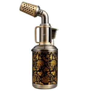 JOBON Creative Shape Cigar Lighter Blow Torch Windproof Locking Blue Flame Rotor Design UV Transfer Printing Craft Gifts