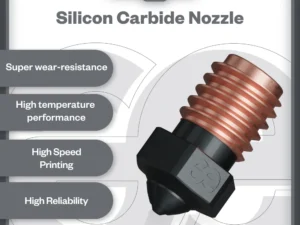 Phaetus Silicon Carbide V6 Nozzle Durable Reduce Stick For 3D Printer Accessories Nozzles M6 Prusa Voron VzBoT Hotend