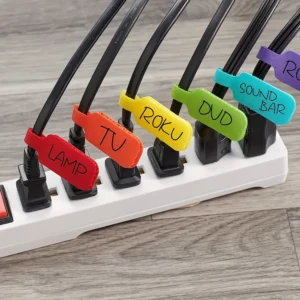 32 colorful cable ties with writable function - durable cable labels for organizing and identifying