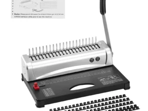 SucceBuy Binding Machine Comb Binding Machine 21Holes Binding 450 Sheets Book Binder Machine with 100 PCS 3/8'' Comb Binding Spines