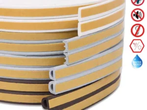 5M/10M Door Window Seal Strip DIEP Self-adhesive Acoustic Foam Sealing Strip Tape Insulation Windproof Rubber Weatherstrip