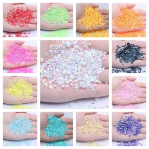 2mm~6mm Resin Rhinestones for Clothing Decorations Non Hotfix Crystal Nail Gems Flatback Glue on Rhinestone Accessories