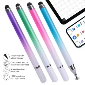 2IN1 Universal Stylus Pen High Sensitivity Tablet Drawing Capacitive Touch Pen for Samsung Iphone Cellphone Tablet Screen Pencil