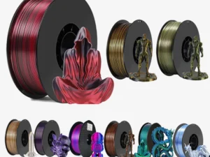 1.75mm 3D Printer PLA Filament Silk Blue Red Two Color 250g 3D Printing Material Magic Dual Color Black Red Sublimation Duotone