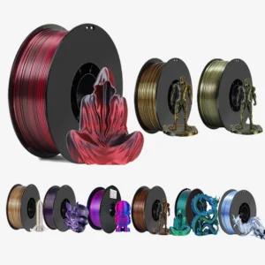 1.75mm 3D Printer PLA Filament Silk Blue Red Two Color 250g 3D Printing Material Magic Dual Color Black Red Sublimation Duotone
