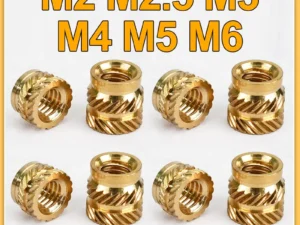 M2 M2.5 M3 M4 M5 M6 M8 Brass Hot Melt Insert Knurled Nut Thread Heat Molding Double Twill Injection Embedment Nut For 3D Printer