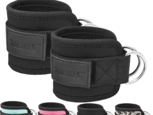 AOLIKES Adjustable Padded Ankle Wrist Cuffs Padded Straps D-Ring Glute Kickback for Cable Machine, Ideal for Glutes Exercises